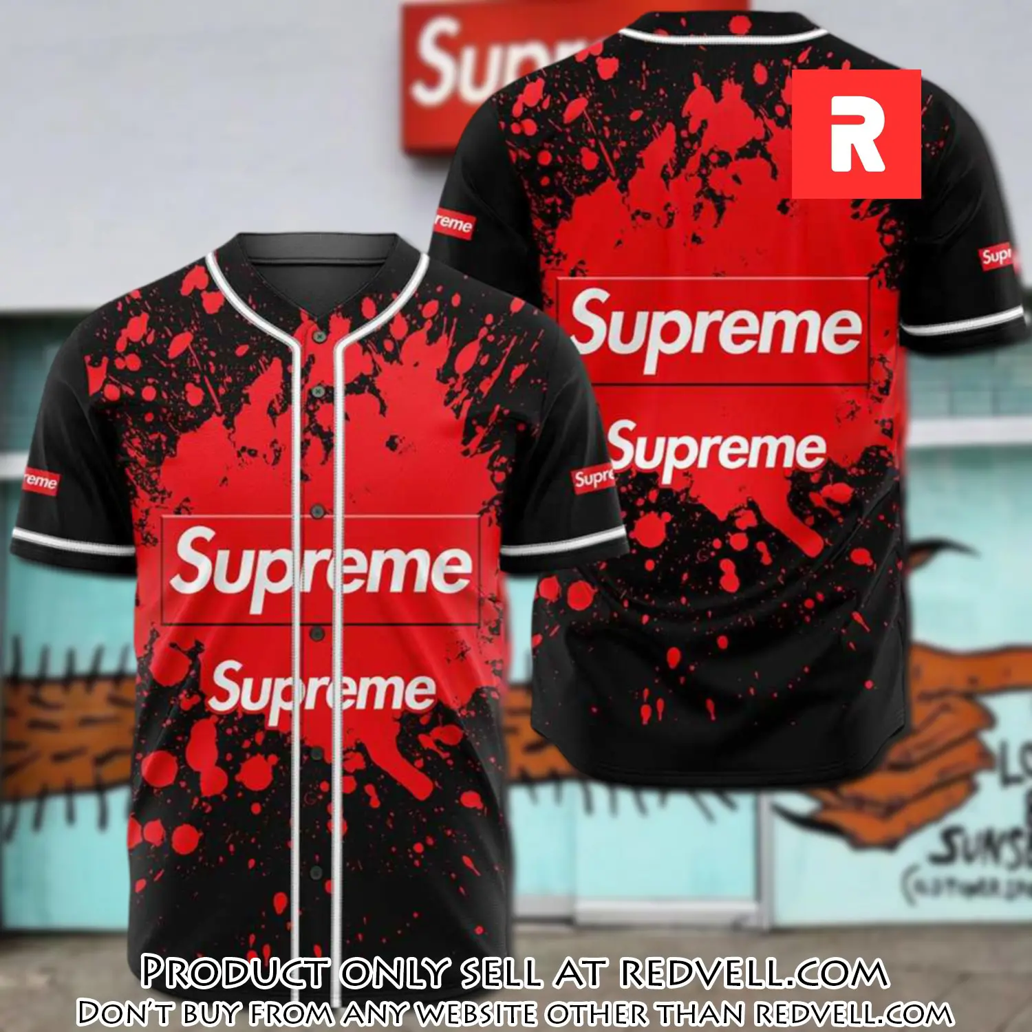 Supreme black baseball jersey shirt luxury bjs1237 rv3650626